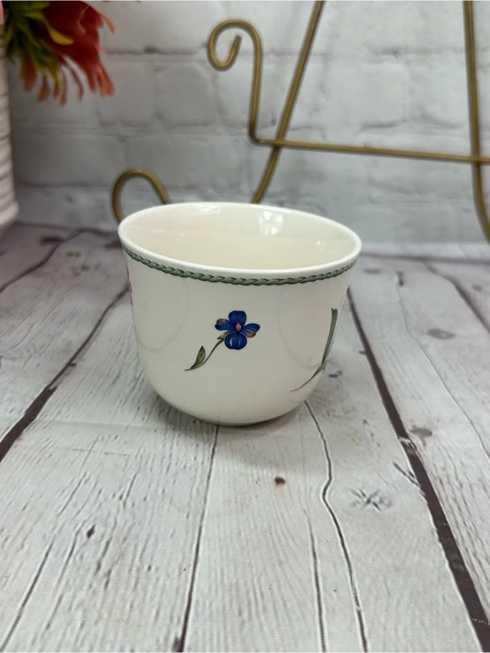 vtg Noritake Summer Estate (Ireland) Flat Cup cottage floral coastal grandma